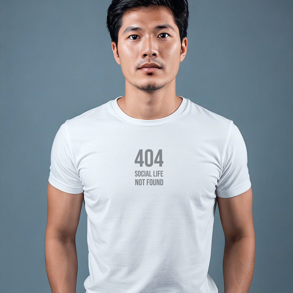 "404 Social Life Not Found" Statement T-Shirt