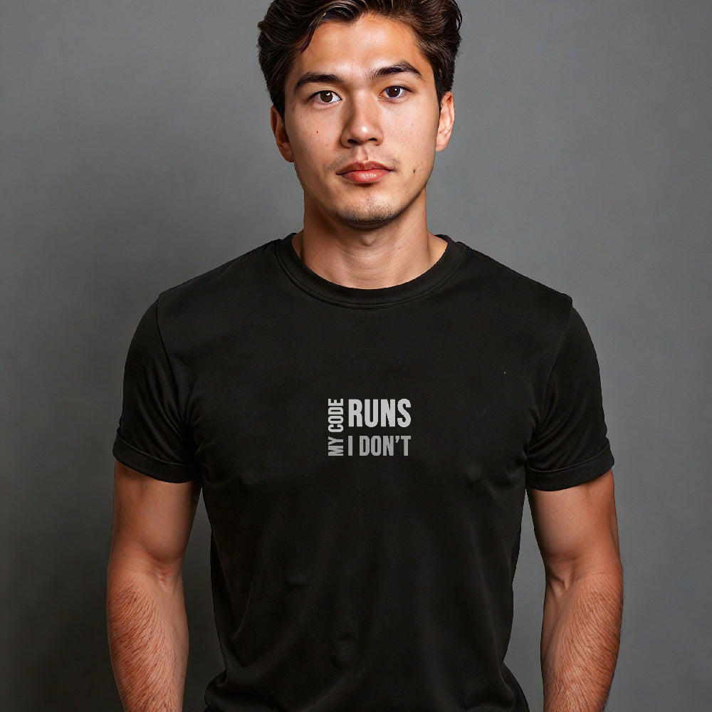 "My Code Runs I Don't" Statement T-Shirt