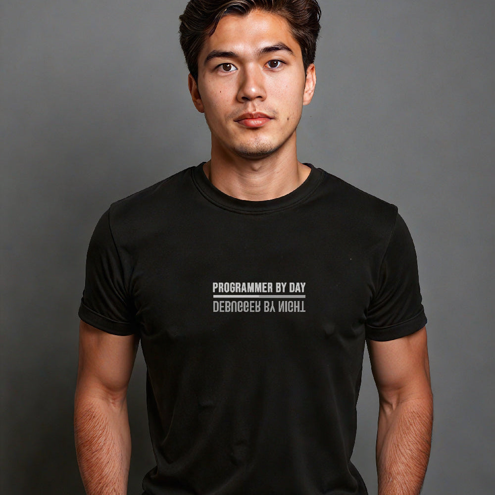 "Programmer By Day Debugger By Night" Statement T-Shirt