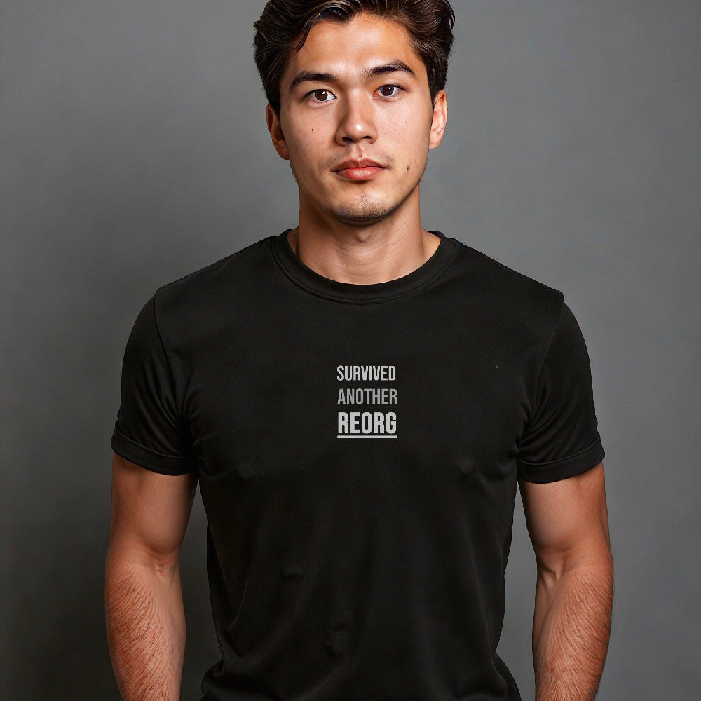 "Survived Another Reorg" Statement T-Shirt